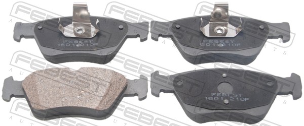 Комплект тормозных колодок дисковый тормоз FEBEST 1601-210F