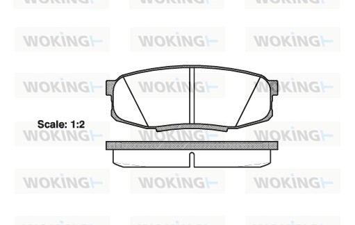 Комплект тормозных колодок дисковый тормоз WOKING P13723.00