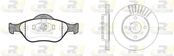 Комплект тормозов дисковый тормозной механизм dual kit ROADHOUSE 8766.00