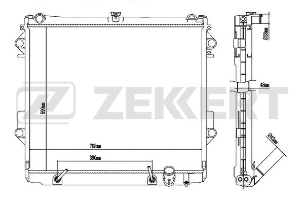 Радиатор охлаждение двигателя ZEKKERT MK-1088