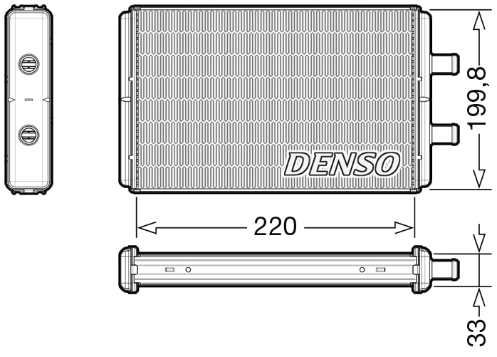 Теплообменник отопление салона DENSO DRR12016