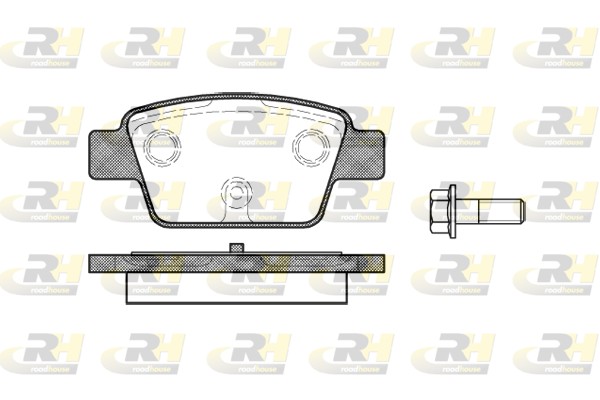 Комплект тормозных колодок дисковый тормоз ROADHOUSE 2861.00