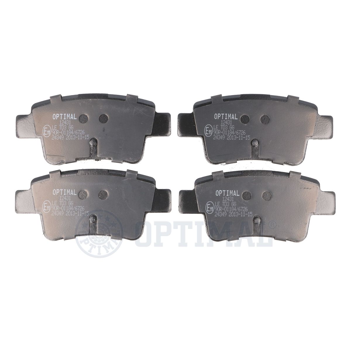 Комплект тормозных колодок дисковый тормоз OPTIMAL BP-12431