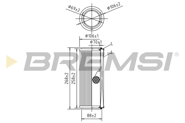 Воздушный фильтр BREMSI FA0583