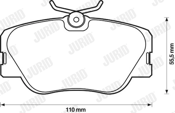 Комплект тормозных колодок дисковый тормоз JURID 571382D