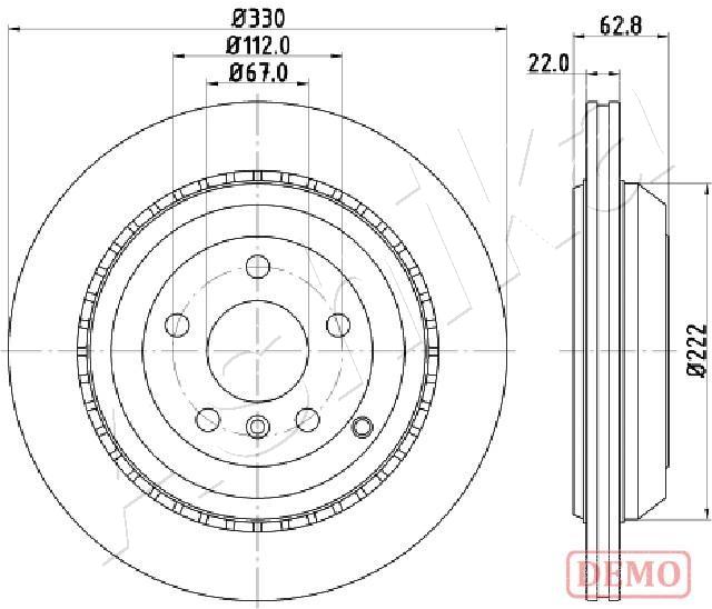 Тормозной диск ASHIKA 61-00-0519C