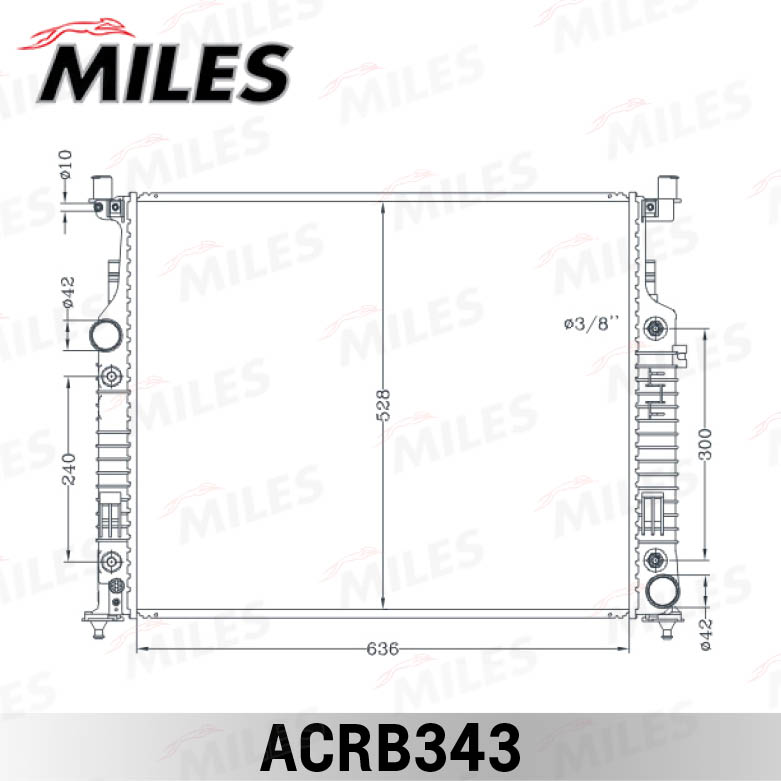 Радиатор охлаждение двигателя MILES ACRB343
