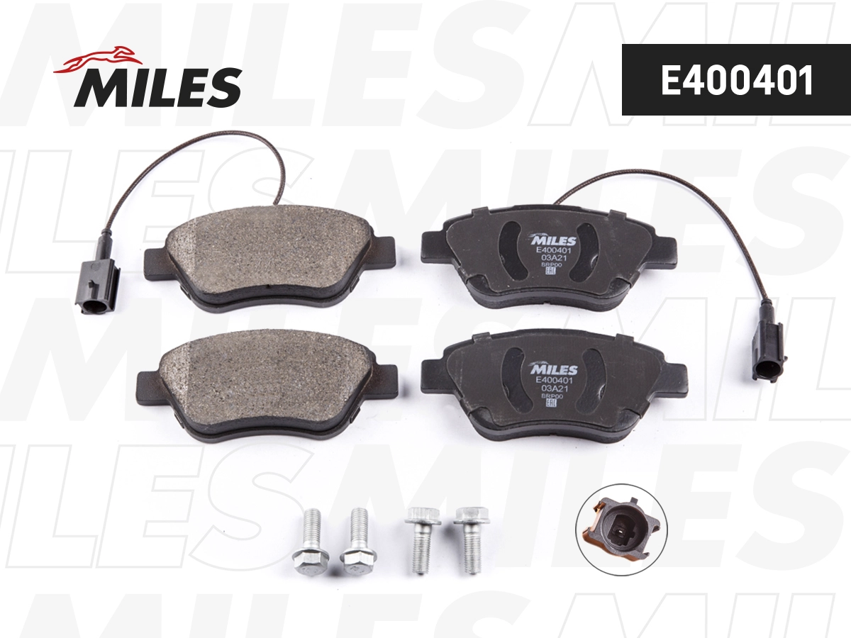Комплект тормозных колодок дисковый тормоз MILES E400401