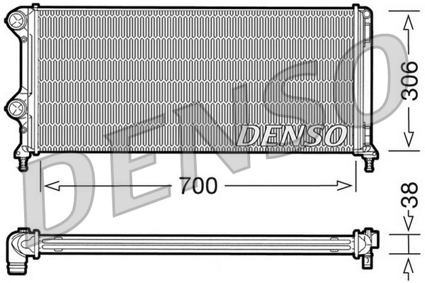 Радиатор охлаждение двигателя DENSO DRM09060