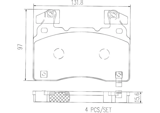 Комплект тормозных колодок дисковый тормоз prime line - ceramic BREMBO P10064N