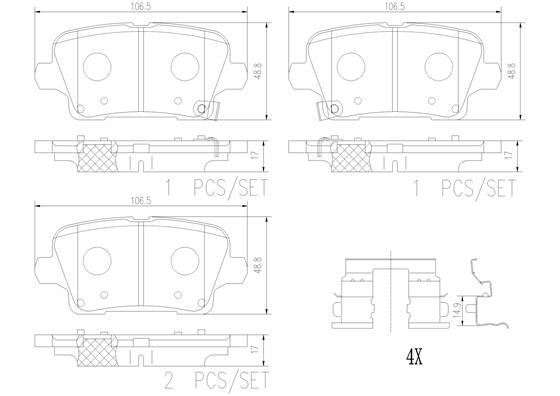 Комплект тормозных колодок дисковый тормоз prime line - ceramic BREMBO P59097N