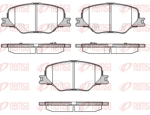 Комплект тормозных колодок дисковый тормоз REMSA 1795.02