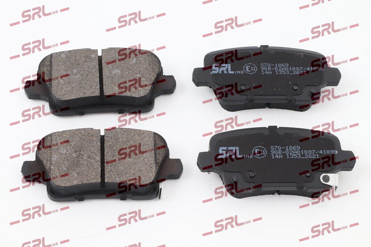 Комплект тормозных колодок дисковый тормоз SRLINE S70-1869