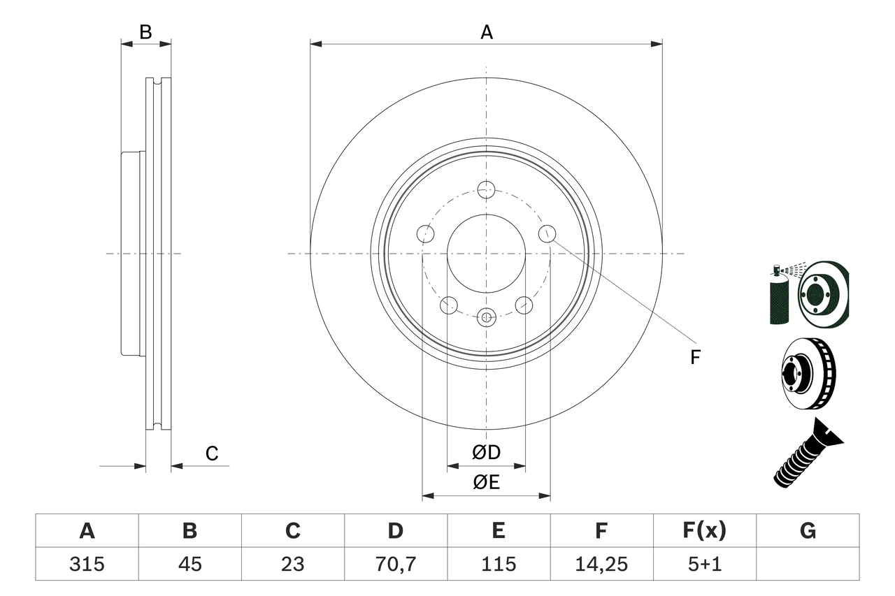 Тормозной диск BOSCH 0 986 479 F85