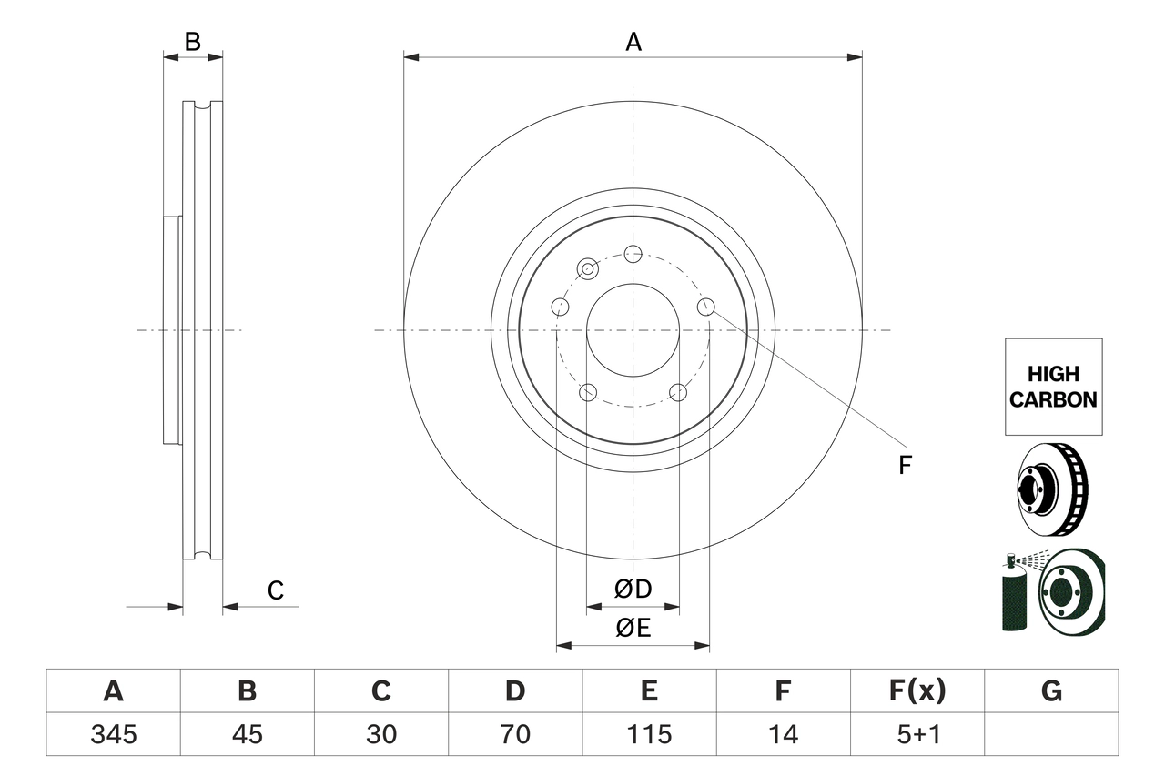 Тормозной диск BOSCH 0 986 479 G69