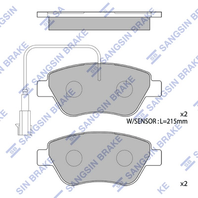 Комплект тормозных колодок дисковый тормоз HI-Q SP1201B