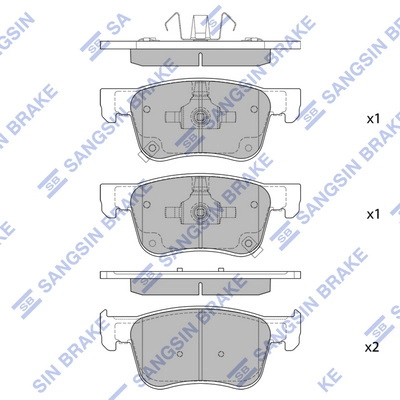 Комплект тормозных колодок дисковый тормоз HI-Q SP2541