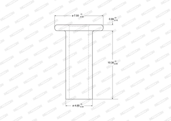 Заклепка накладки барабанного тормоза federal-mogul FERODO 93021