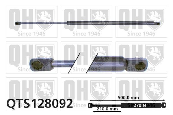 Газовая пружина крышка багажник QUINTON HAZELL QTS128092