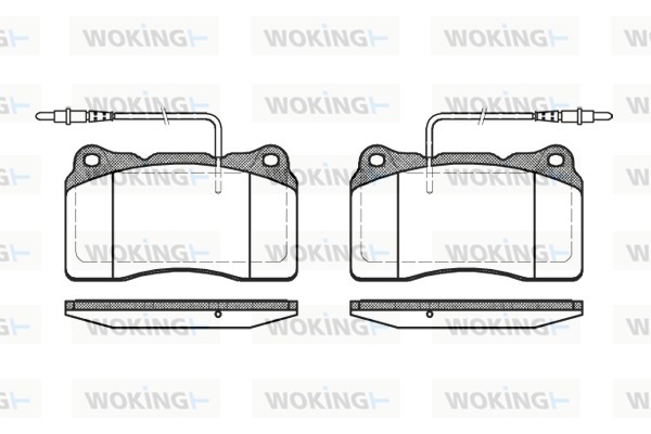 Комплект тормозных колодок дисковый тормоз WOKING P7663.14