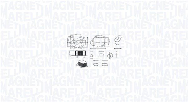 Масляный радиатор двигательное масло MAGNETI MARELLI 350300002700
