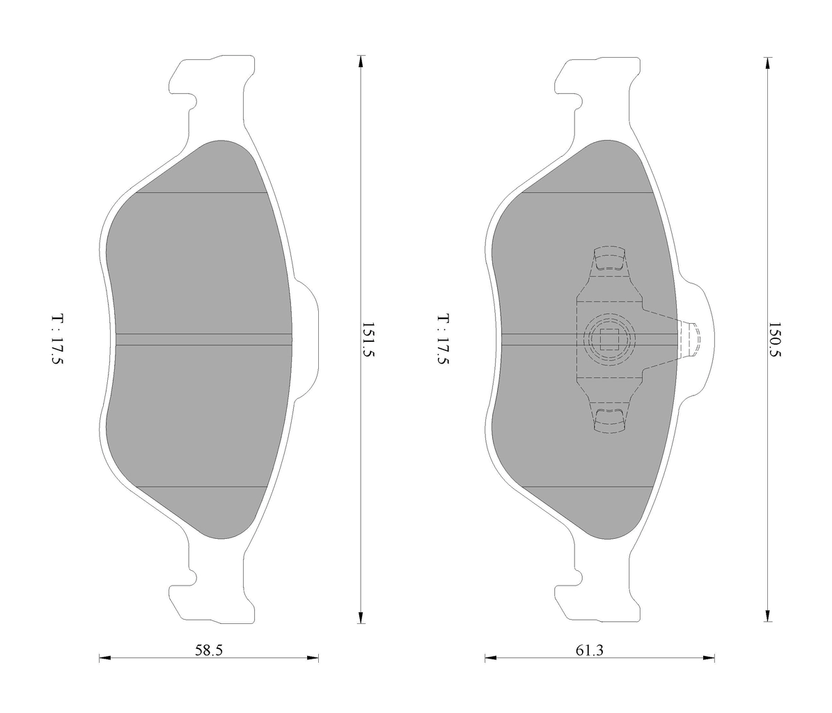 Комплект тормозных колодок дисковый тормоз BOSCH 0 986 AB2 779