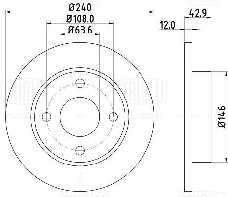 Тормозной диск TRIALLI DF 263907