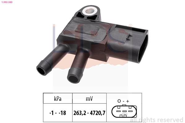 Датчик давление выхлопных газов made in italy - oe equivalent EPS 1.993.380