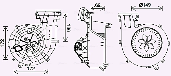 Вентилятор салона AVA QUALITY COOLING OL8693