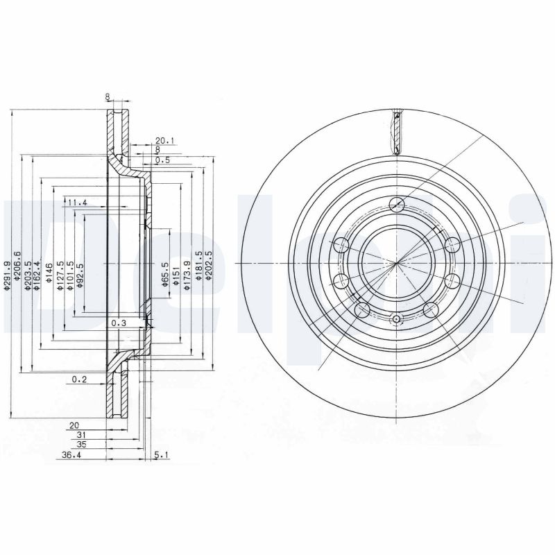 Тормозной диск DELPHI BG3886C