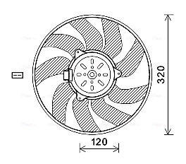 Вентилятор охлаждение двигателя AVA QUALITY COOLING SB7504