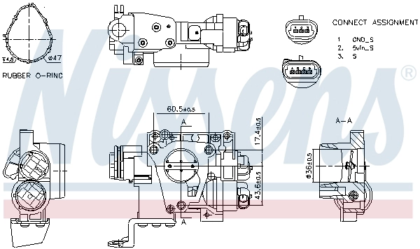 Корпус дроссельной заслонки first fit NISSENS 955074