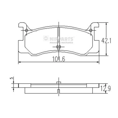 Комплект тормозных колодок дисковый тормоз NIPPARTS J3613003