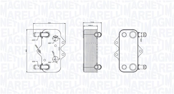 Масляный радиатор двигательное масло MAGNETI MARELLI 350300002100