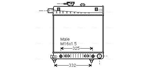 Радиатор охлаждение двигателя AVA QUALITY COOLING MSA2150