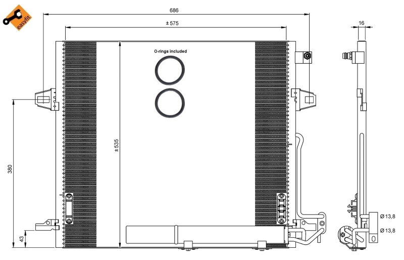 Конденсатор кондиционер easy fit NRF 35927