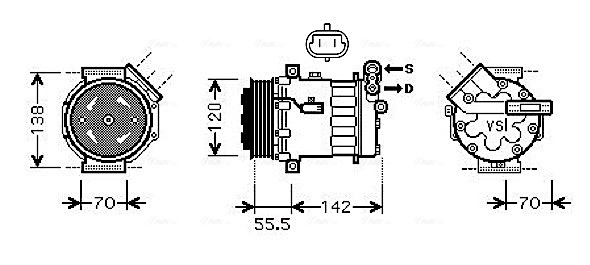 Компрессор кондиционер AVA QUALITY COOLING OLAK447