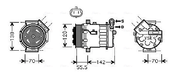 Компрессор кондиционер AVA QUALITY COOLING OLK586
