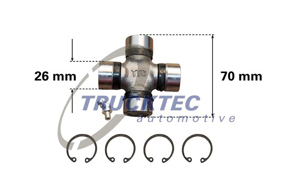 Шарнир продольный вал TRUCKTEC AUTOMOTIVE 02.34.011