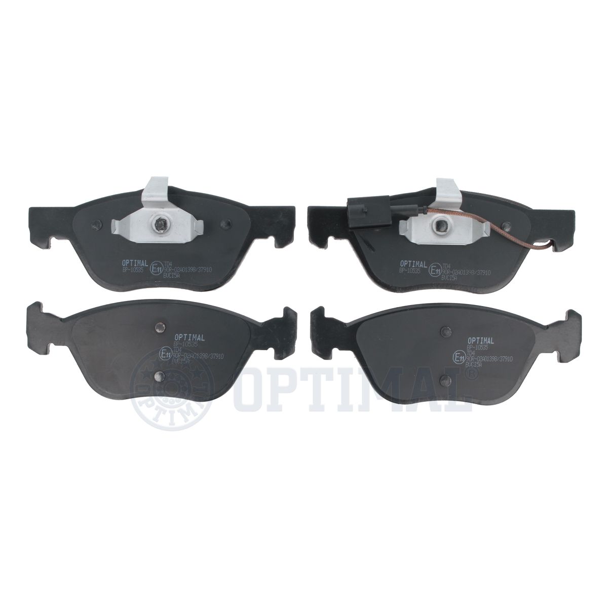 Комплект тормозных колодок дисковый тормоз OPTIMAL BP-10535