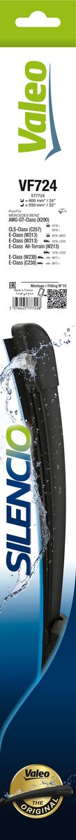 Щетка стеклоочистителя silencio flat blade set VALEO 577724