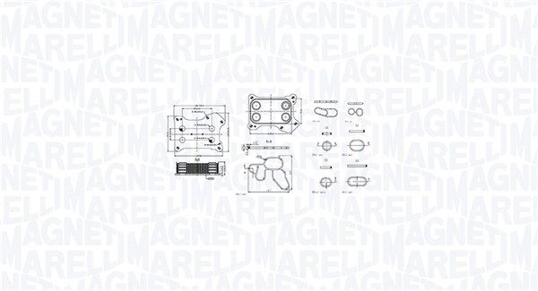Масляный радиатор двигательное масло MAGNETI MARELLI 350300001300