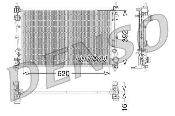 Радиатор охлаждение двигателя DENSO DRM09115