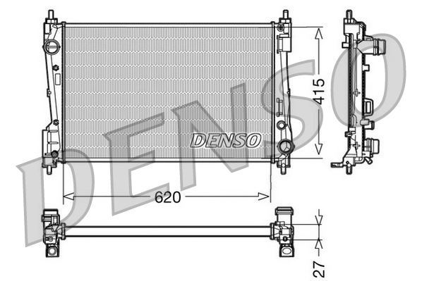 Радиатор охлаждение двигателя DENSO DRM09110