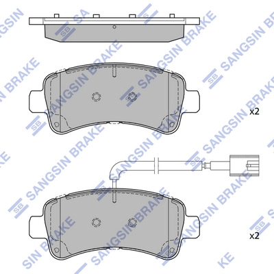 Комплект тормозных колодок дисковый тормоз HI-Q SP4429