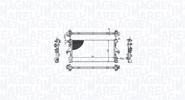 Радиатор охлаждение двигателя MAGNETI MARELLI 350213213100