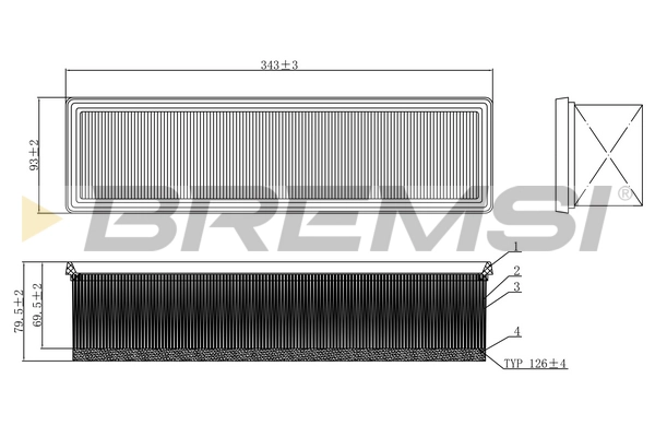 Воздушный фильтр BREMSI FA1083