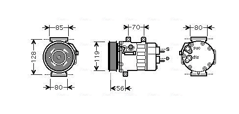 Компрессор кондиционер AVA QUALITY COOLING CNAK253