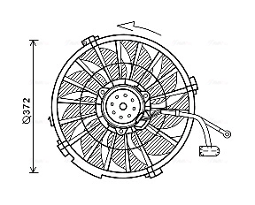 Вентилятор охлаждение двигателя AVA QUALITY COOLING PE7555