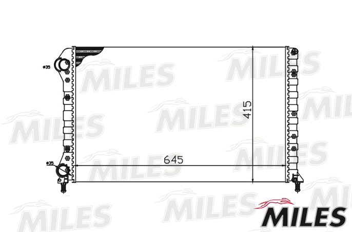 Радиатор охлаждение двигателя MILES ACRM219